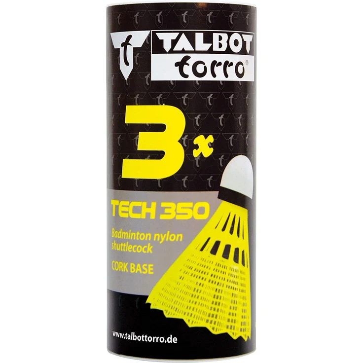 Badmintonball Tech 350 Nylonfederball, 3er Dose – Bild 4