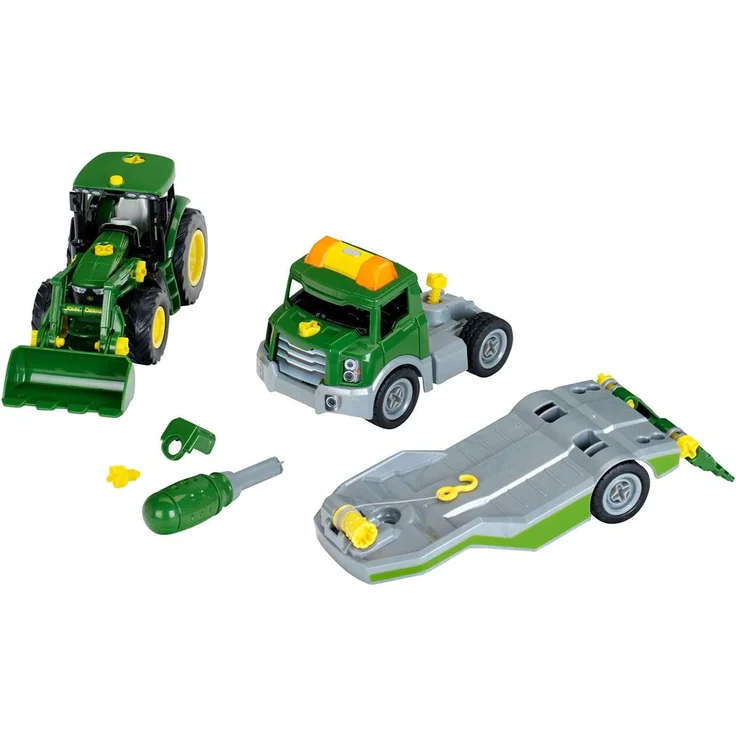 Theo Klein 3908 - BAU- und Konstruktionsspielzeug - Transporter mit John Deere Traktor – Bild 2