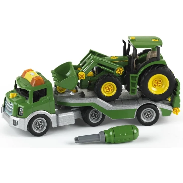 Theo Klein 3908 - BAU- und Konstruktionsspielzeug - Transporter mit John Deere Traktor – Bild 1