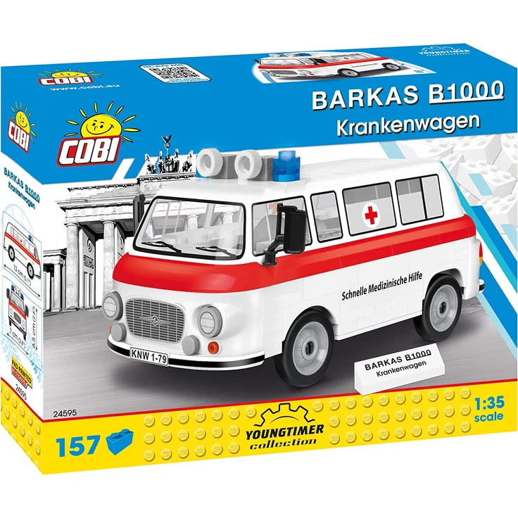 COBI 24595 Youngtimer BARKAS B1000 Krankenwagen 157 blocks – Bild 1