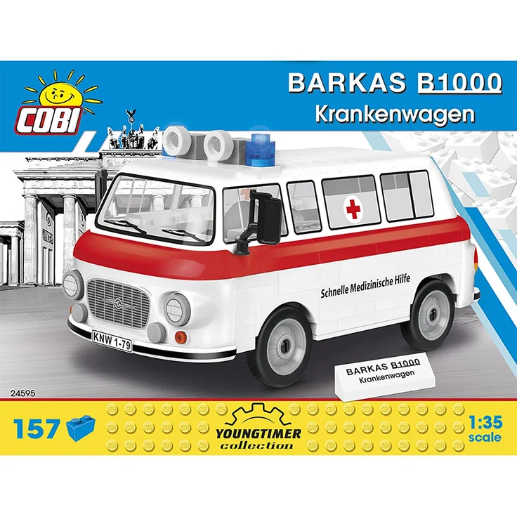 COBI 24595 Youngtimer BARKAS B1000 Krankenwagen 157 blocks – Bild 6