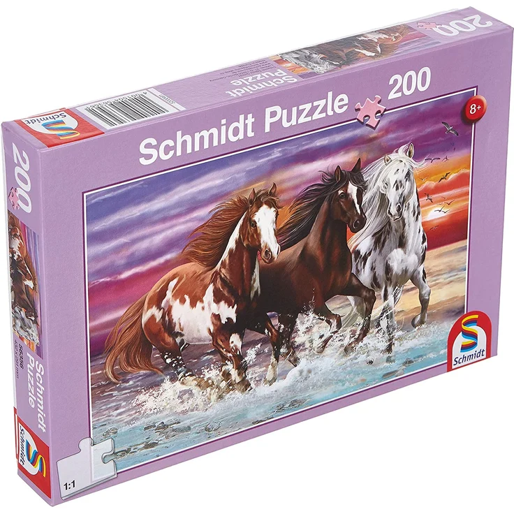 Schmidt Spiele 56356 Wildes Pferde-Trio, Kinderpuzzle, 200 Teile, bunt – Bild 1