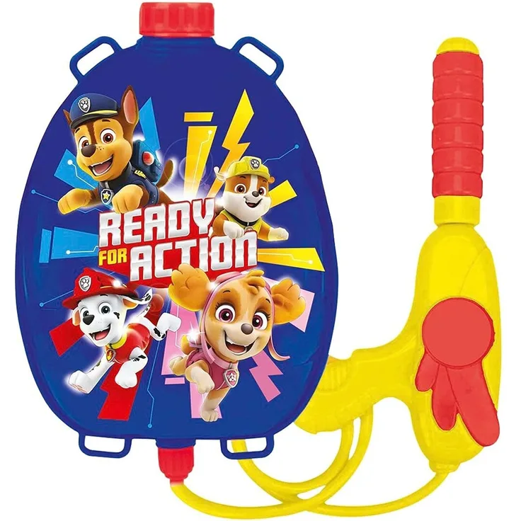 Happy People 16319 - Paw Patrol Wasserpistole, Tank als Rucksack