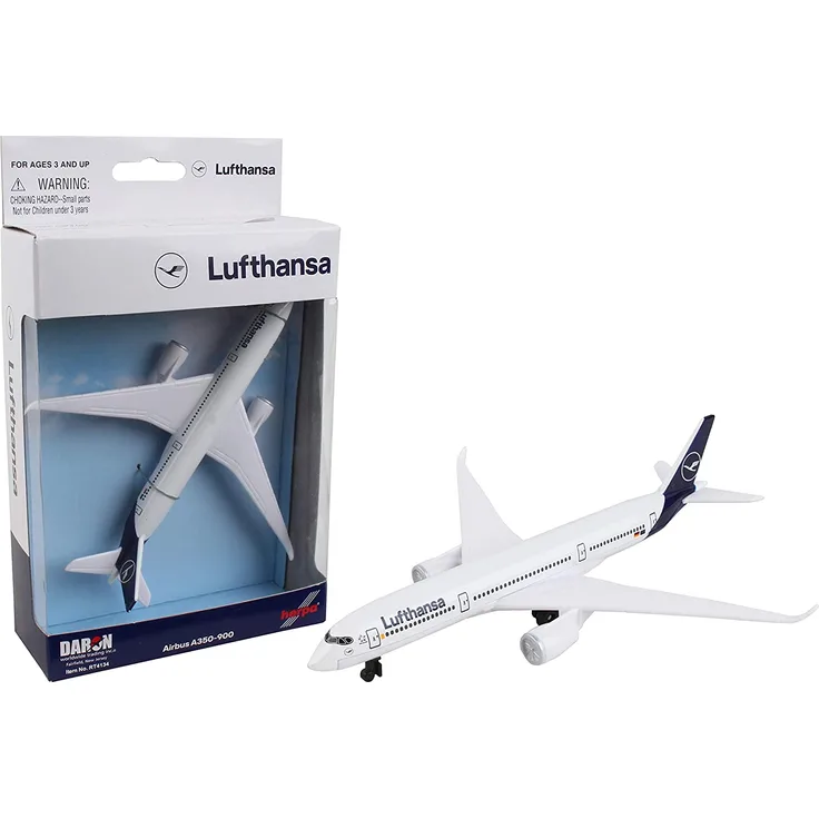 herpa RT4134 86RT-4134 – Airbus A350, Lufthansa Single Airplane, Wings, Modellflugzeug mit Standfuß, Spielzeug Flieger, Modellbau, Miniaturmodelle, Sammlerstück, Metall - Maßstab 1:500