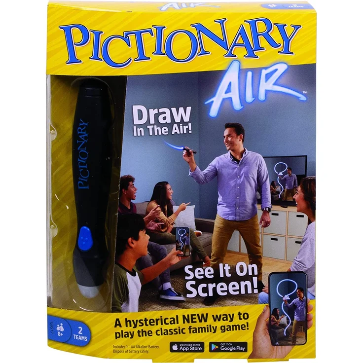 Mattel Games Pictionary Air Family Drawing Game, Links zu Smart Devices, Geeignet für Spieler ab 8 Jahren – Bild 1