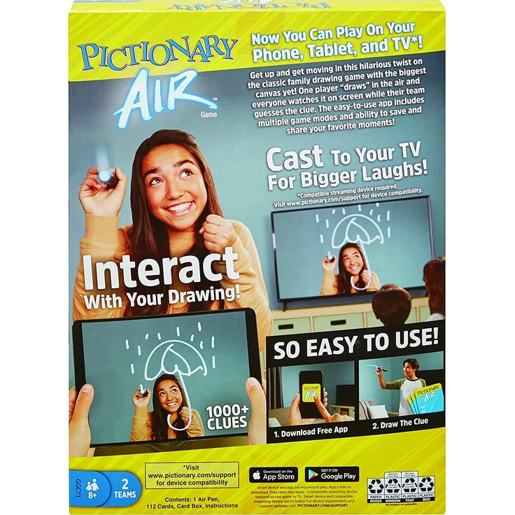 Mattel Games Pictionary Air Family Drawing Game, Links zu Smart Devices, Geeignet für Spieler ab 8 Jahren – Bild 8