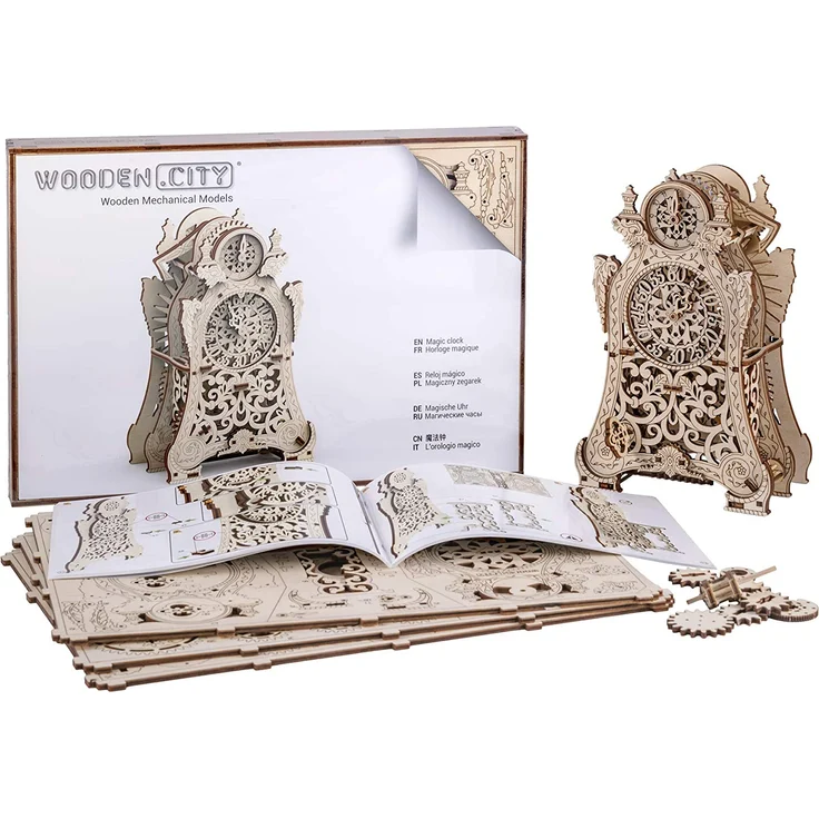 modellbausatz Magic Clock Holz natur 149-teilig – Bild 8