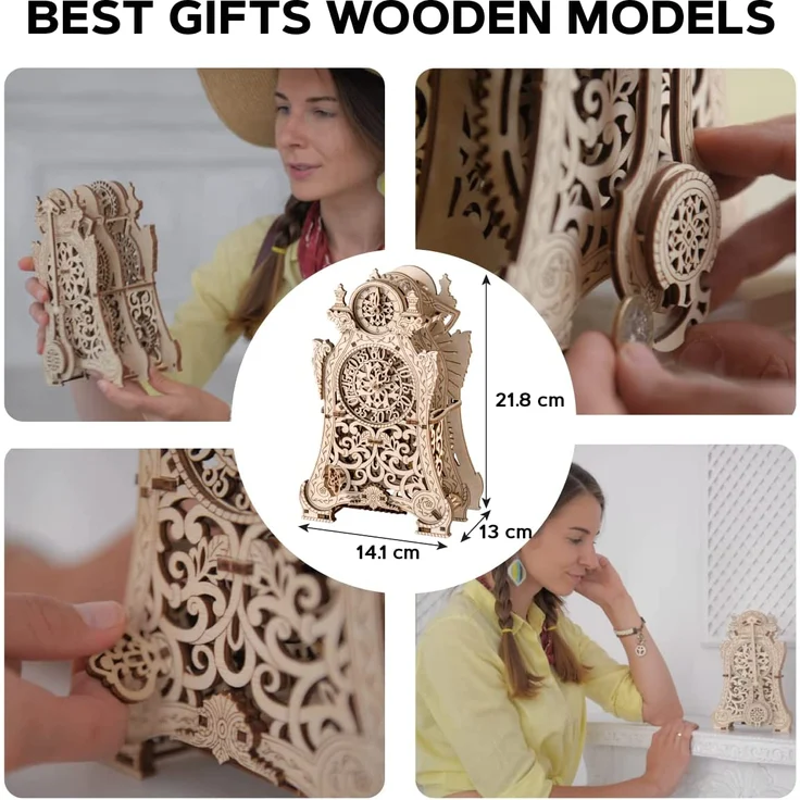 modellbausatz Magic Clock Holz natur 149-teilig – Bild 7