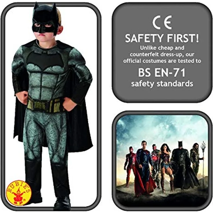 Rubie's, offizielles Batman-Kostüm für Kinder (DC Justice League) – Bild 2