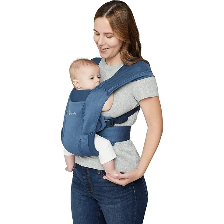 Ergobaby Embrace Neugeborenentrage Soft Air Mesh Blue – Bild 2