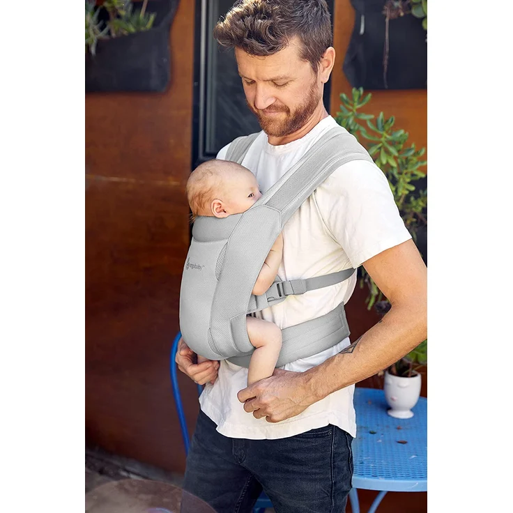 Ergobaby Embrace Neugeborenentrage Soft Air Mesh Blue – Bild 9