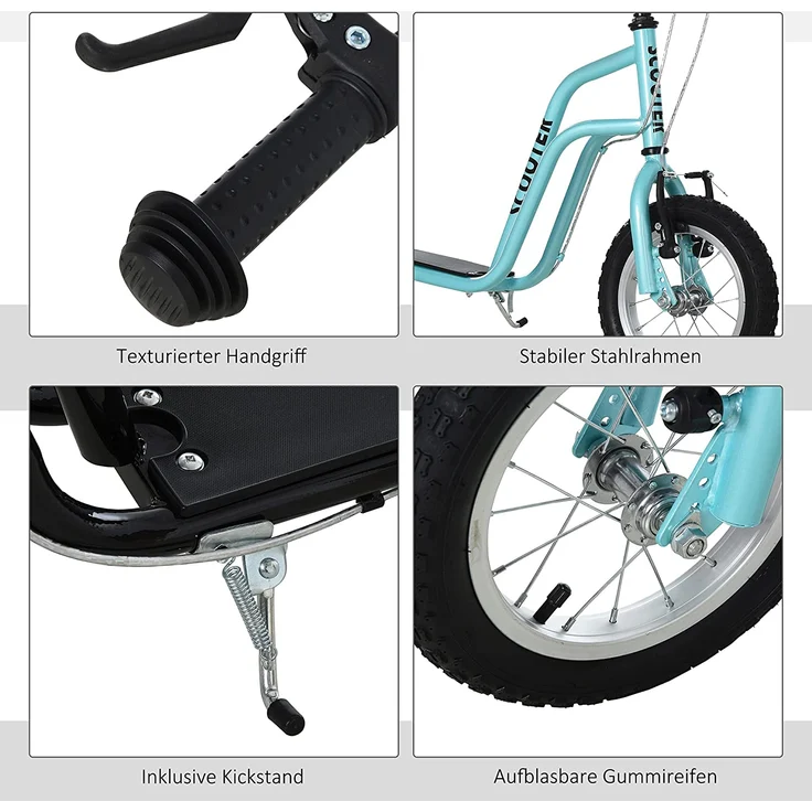 Kinderroller mit höhenverstellbaren Lenker (Farbe: blau) – Bild 7