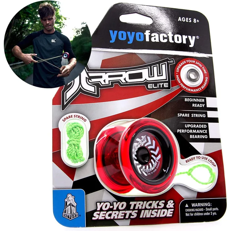 YoyoFactory Arrow Yo-Yo Mit Extra Kugellager Und Schnur - ROT (Vom Anfänger Zum Profi, Moderne Leistung YoYo)