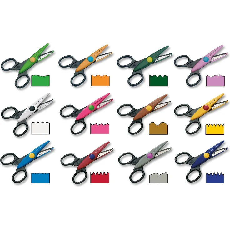 folia 784 - Konturenschere mit Zahnradschnitt, ca. 14,5 cm, für Karten, Passepartouts, Arbeiten mit Papier, Folie und Stoff – Bild 3