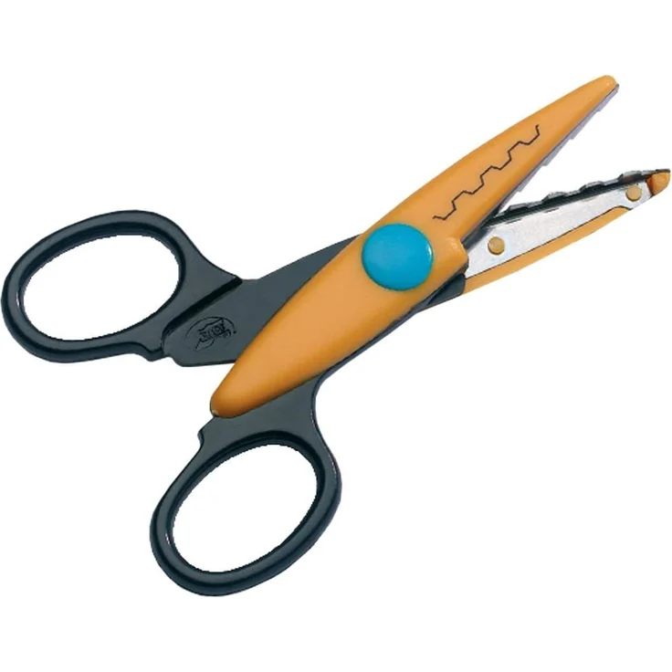 folia 784 - Konturenschere mit Zahnradschnitt, ca. 14,5 cm, für Karten, Passepartouts, Arbeiten mit Papier, Folie und Stoff – Bild 1