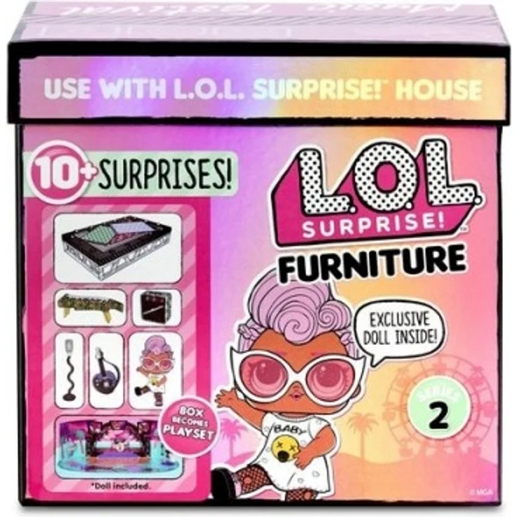 L.O.L. Surprise! 564935E7C Furniture - Puppenmöbel und Sammelfigur mit Zubehör Music Festival mit Grunge Grrrl, 10 Überraschungen – Bild 2