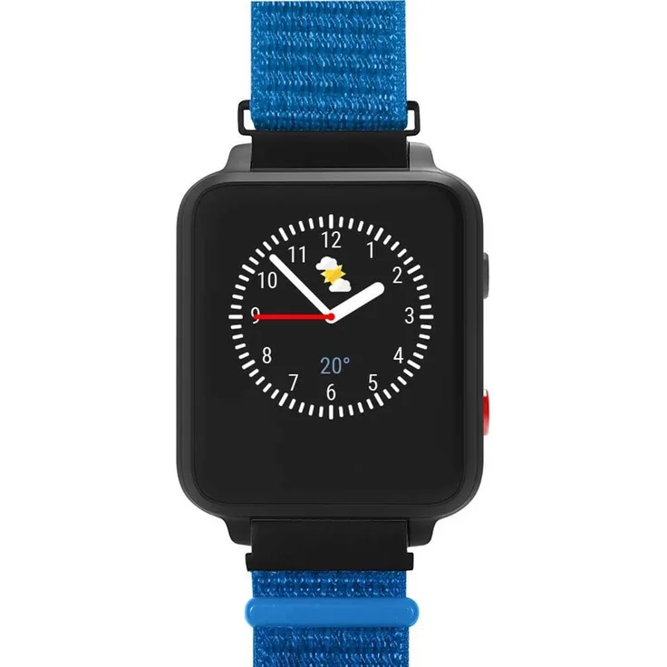 Anio '5' Kindersmartwatch, 1,3 Zoll Display, Telefonieren, Chat-Nachrichten, GPS-Ortung, SOS-Anrufe und Ruhemodus, blau