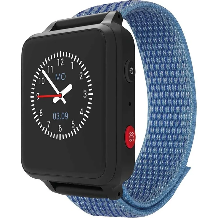 Anio '5' Kindersmartwatch, 1,3 Zoll Display, Telefonieren, Chat-Nachrichten, GPS-Ortung, SOS-Anrufe und Ruhemodus, blau – Bild 2