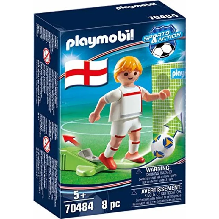Playmobil Sports & Action 70484 'Nationalspieler England', 8 Teile, ab 5 Jahren