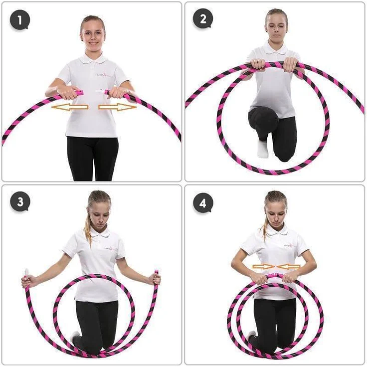 Hula Hoop Reifen für Anfänger Ø105cm Hell-Blau – Bild 6