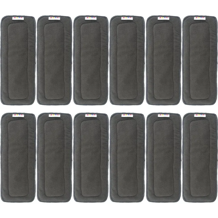 Alva Baby 5-Lagen Holzkohle Bambus wiederverwendbare Liner für Stoffwindeln 12pcs 12ZTN-DE