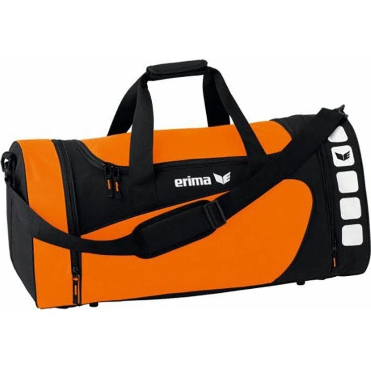 Erima Club 5 Sporttasche orange schwarz, S 49Lx23Bx25H (28 Liter) – Bild 2