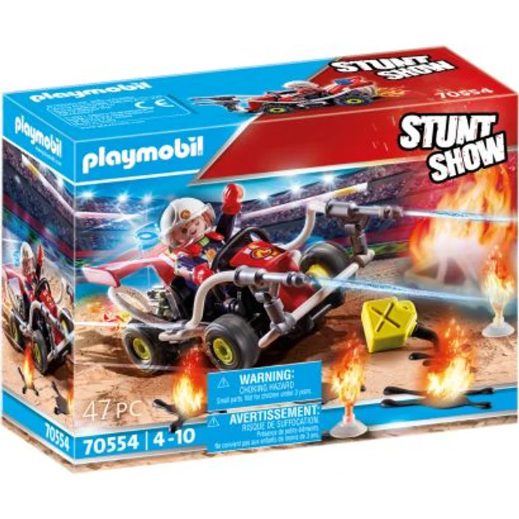 Playmobil Stuntshow 70554 'Stuntshow Feuerwehrkart', 47 Teile, ab 4 Jahren – Bild 1