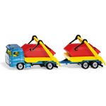 Siku LKW mit Absetzmulde und Anhänger