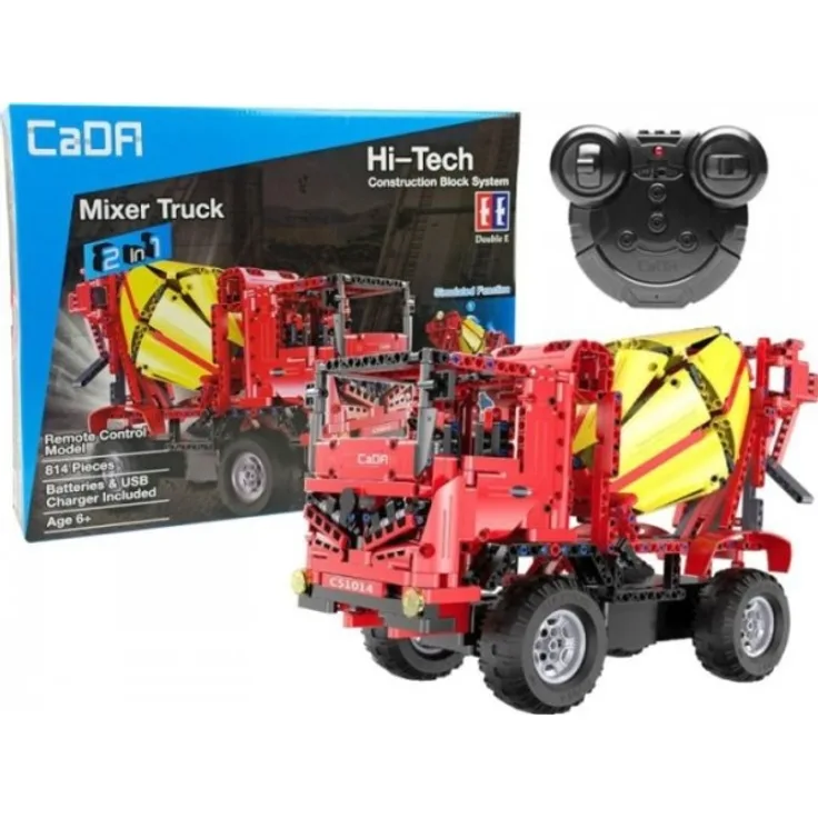 LEANToys Construction Blocks Concrete Mixer Remote Controlled CADA 2. 4G 815 Elements