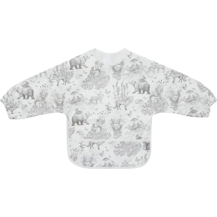 Jollein Blaumeise Forest Animals Lätzchen mit Ärmeln Ecru