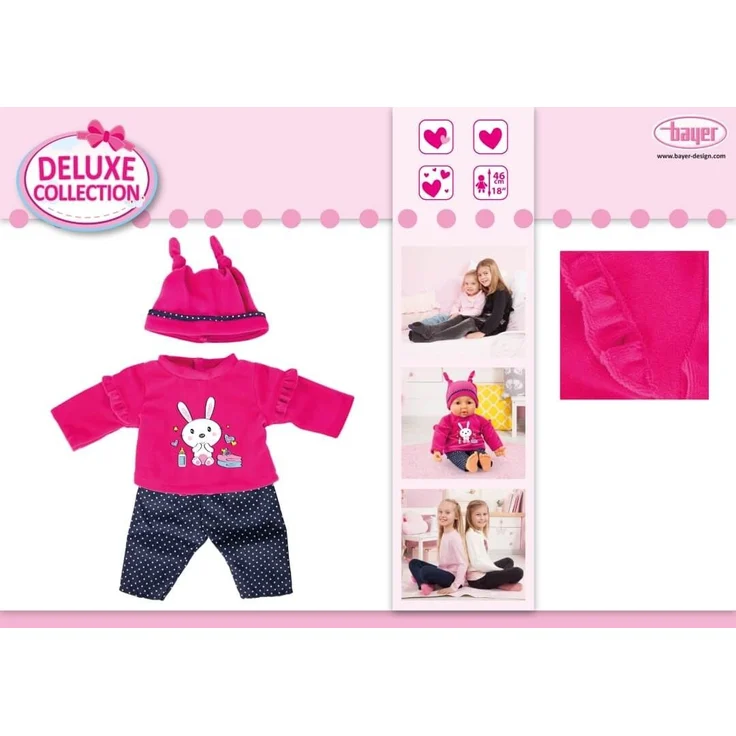 Puppensachenset für Puppen 46cm, Motiv Hase - Puppenkleidung – Bild 6