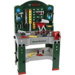 Theo Klein 8580, Bosch Kinder-Werkbank, mit Werkzeugen, 44-teilig, grün, ab 3 Jahren