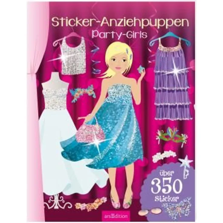 Sticker-Anziehpuppen - Party-Girls - über 350 Sticker
