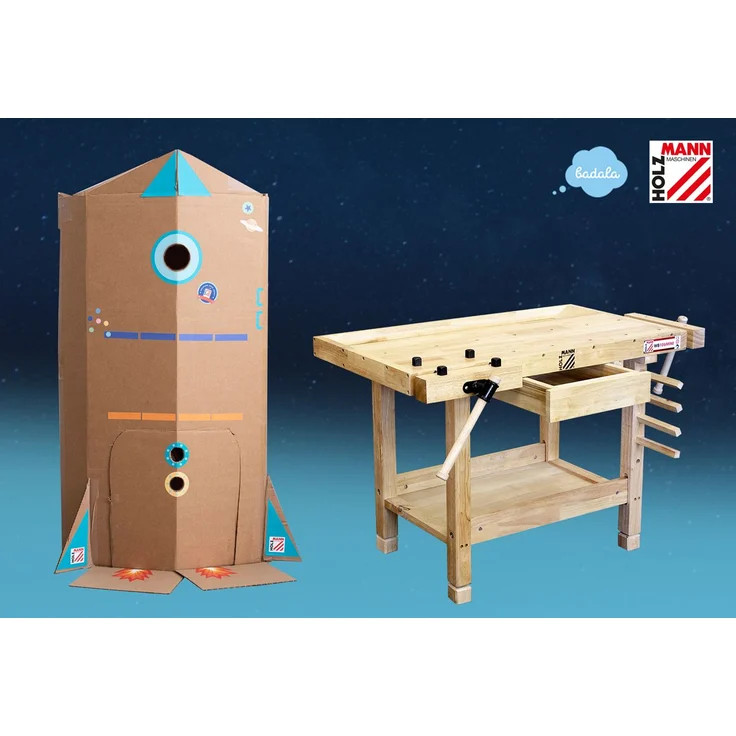 Holzmann Kinderwerkbank WB106MINI, inkl. 4 Bankhaken und Haltestäbe – Bild 3