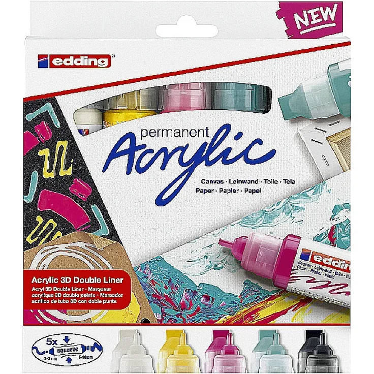 EDDING Acrylic Marker 3D Double Liner 5400 basic 5Stück