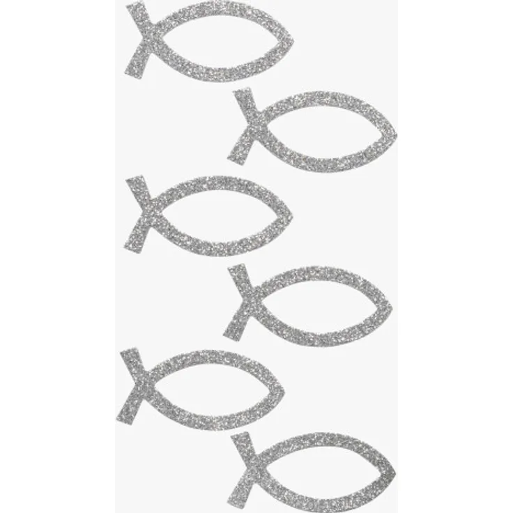 Sticker Mix Fisch silber