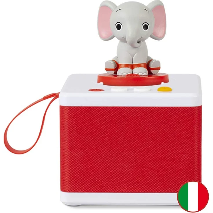 FABA-Geschichtenerzähler – Audio-Box mit Klangfigur Ele, der Elefant“ – Lernspielzeug, italienische Version, für Kinder von 0 bis 6 Jahren