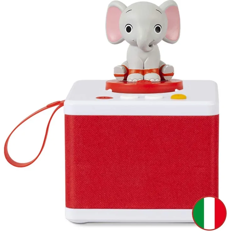 FABA-Geschichtenerzähler – Audio-Box mit Klangfigur Ele, der Elefant“ – Lernspielzeug, italienische Version, für Kinder von 0 bis 6 Jahren