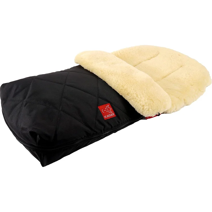 Kaiser Lammfell 'Natura' Fußsack black, universell einsetzbar – Bild 3