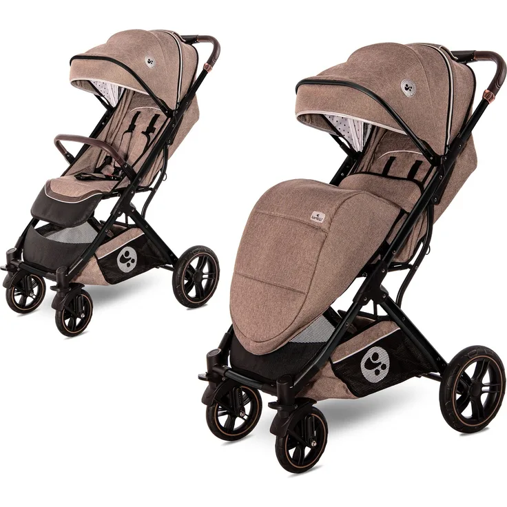 Lorelli Kinderwagen Storm Buggy, Fußabdeckung, PU-Räder, Sonnendach, verstellbar beige