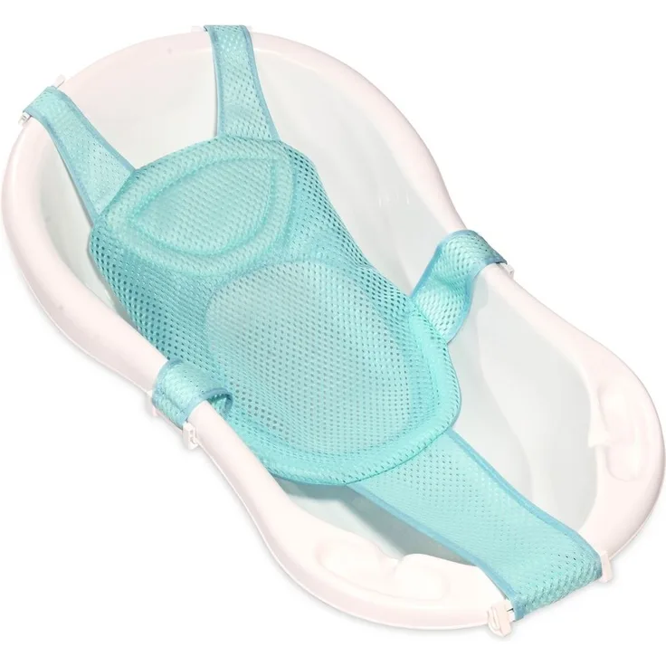 Lorelli Babywannennetz Turtle, Kunststoff Clips, Badewanneneinsatz, ab Geburt türkis