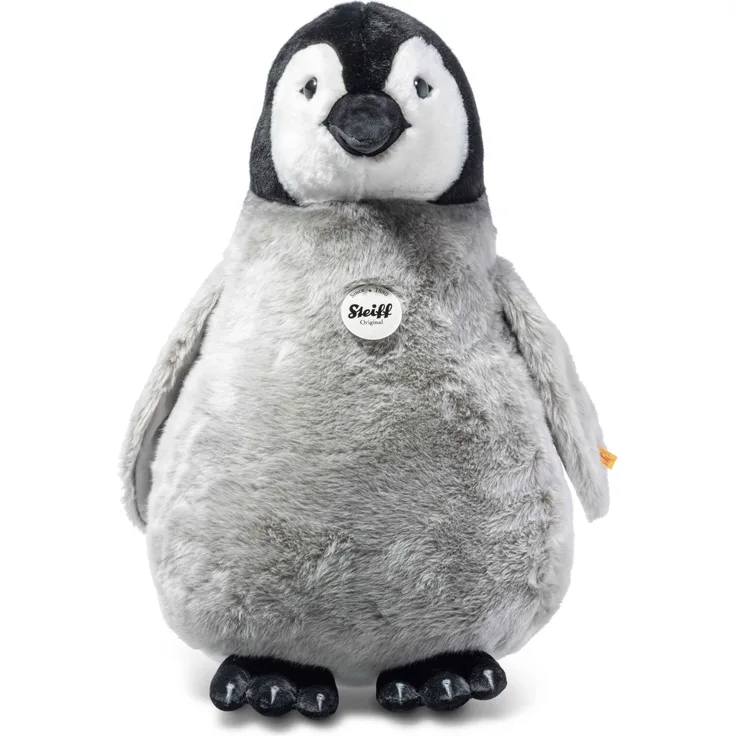 Steiff 075728 Flaps Pinguin, Plüsch, 60 cm, hellgrau