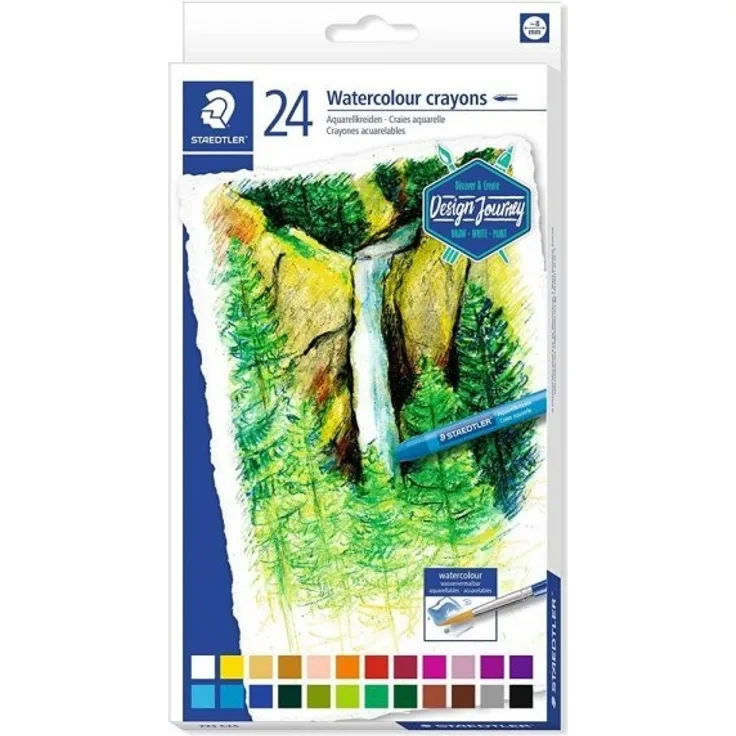 Staedtler Aquarellkreiden 24 Stück wasservermalbar