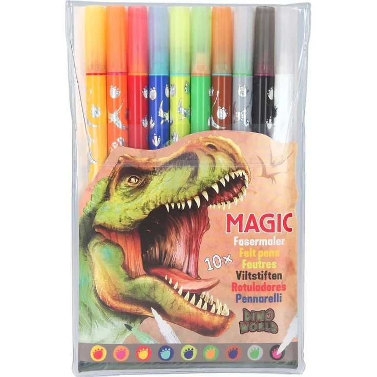 Depesche - Dino World - Magic Doppelfasermaler-Set, 10 Stifte