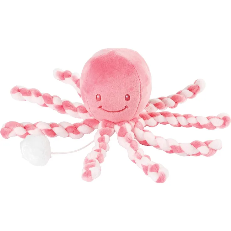 Nattou Spieluhr Oktopus, Wiegelied «La-Le-Lu», Für Neugeborene und Frühchen, 23 cm, Rosa