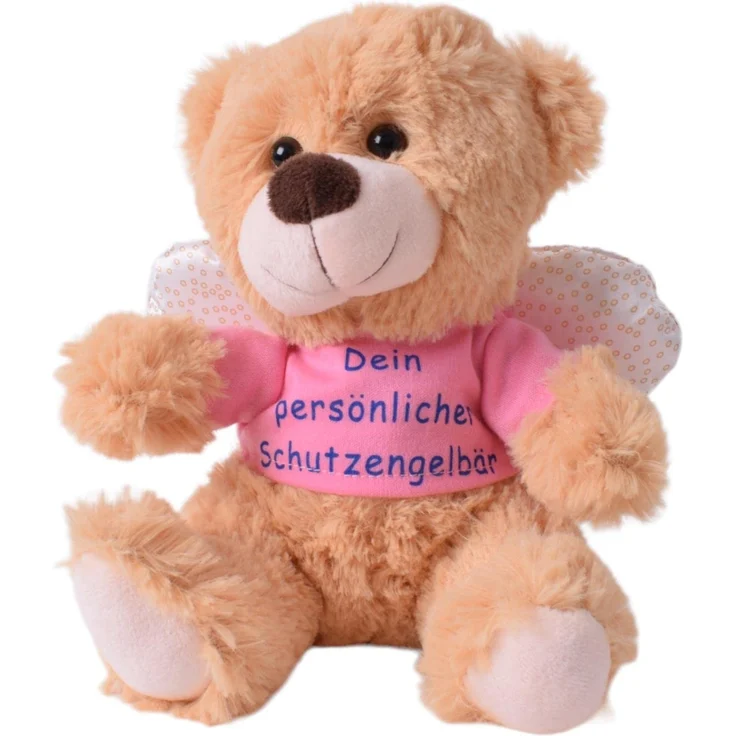 TE-Trend Schutzengel Kinder Plüsch Engel Kuscheltier Schutzengelbär Glücksbär Teddy Teddybär Glücksbringer Geschenk Rosa – Bild 1