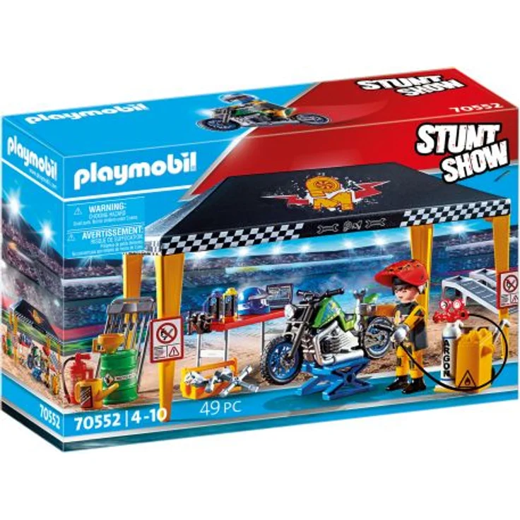 Playmobil Stuntshow 70552 'Stuntshow Werkstattzelt', 49 Teile, ab 4 Jahren – Bild 1