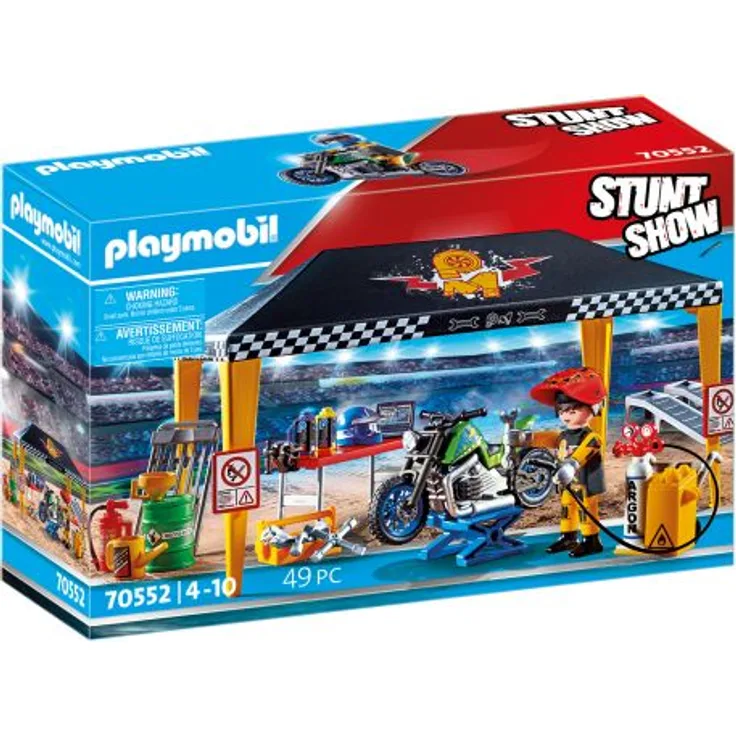 Playmobil Stuntshow 70552 'Stuntshow Werkstattzelt', 49 Teile, ab 4 Jahren