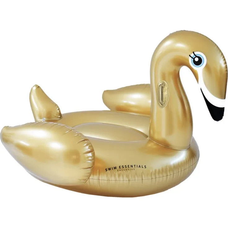 Aufblasbare Schwimmhilfe Goldener Schwan 150cm Schwimmring