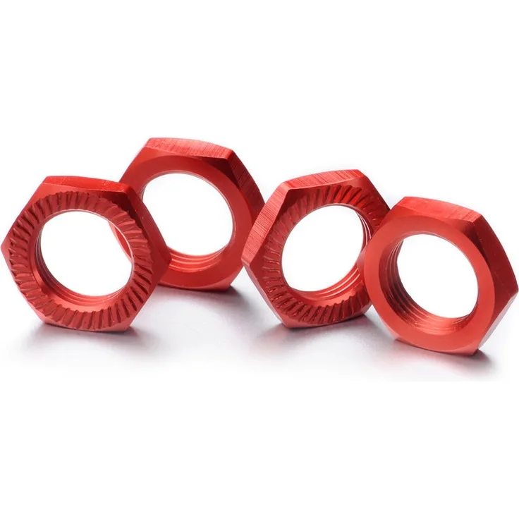 Radmutter selbstsichernd 17mm rot (4 St.)
